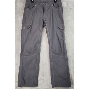 KUHL Pants Womens Size 10 SHORT Gray Cargo Pockets Snap Button Casual Outdoor